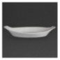 Plats ovales à oreilles blancs Olympia 320 x 177mm (Lot de 6)