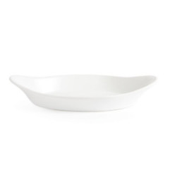 Plats ovales à oreilles blancs Olympia 230 x 130mm (Lot de 6)
