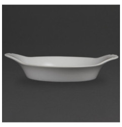 Plats ronds à oreilles blancs Olympia 220mm (Lot de 6)