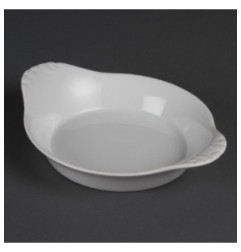 Plats ronds à oreilles blancs Olympia 220mm (Lot de 6)