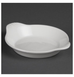 Plats ronds à oreilles blancs Olympia 170 x 140mm (Lot de 6)