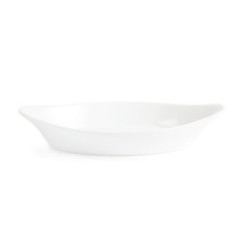Plats ovales à oreilles blancs Olympia 253 x 140mm (Lot de 6)