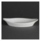 Plats ovales à oreilles blancs Olympia 253 x 140mm (Lot de 6)