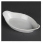 Plats ovales à oreilles blancs 204 x 115mm Olympia (Lot de 6)