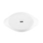 Plats ovales à oreilles blancs 204 x 115mm Olympia (Lot de 6)