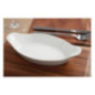 Plats ovales à oreilles blancs 204 x 115mm Olympia (Lot de 6)