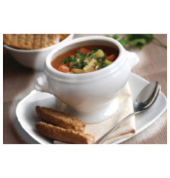 Bols à soupe tête de lion Olympia Whiteware 475 ml (lot de 6)