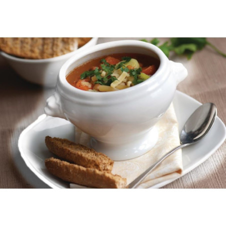 Bols à soupe tête de lion Olympia Whiteware 475 ml (lot de 6)