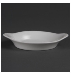 Plats ronds à oreilles blancs 156 x 126mm Olympia (Lot de 6)