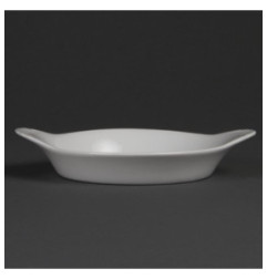 Plats ronds à oreilles blancs Olympia 192x151mm (Lot de 6)