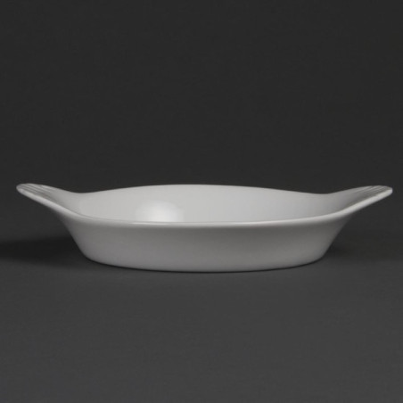 Plats ronds à oreilles blancs Olympia 192x151mm (Lot de 6)