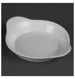 Plats ronds à oreilles blancs Olympia 192x151mm (Lot de 6)