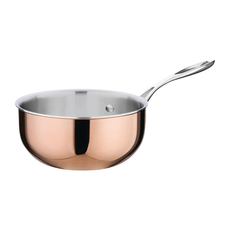 Sauteuse évasée en cuivre 3 couches induction Vogue 200mm