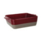 Plat à rôtir rouge et taupe Olympia 4,2L