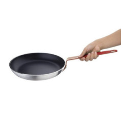 Poêle aluminium antiadhésive Teflon Platinum Plus Hygiplas avec manche rouge 280mm
