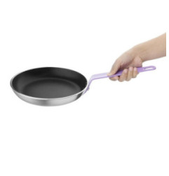 Poêle aluminium antiadhésive Teflon Platinum Plus Hygiplas avec manche violet 240mm