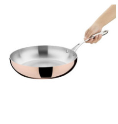 Poêle triple paroi cuivre induction Vogue 280x60mm