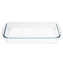 Plat à four rectangulaire en verre Pyrex 350mm 