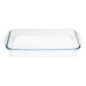 Plat à four rectangulaire en verre Pyrex 350mm 