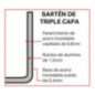 Sauteuse triple épaisseur Vogue Tri wall 240mm