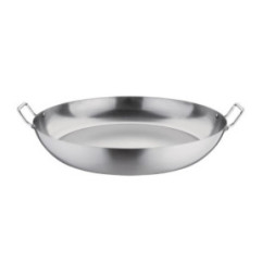 Poêle à paëlla en acier carbone Vogue 508mm