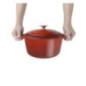 Grande cocotte ronde rouge Vogue