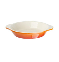 Plat à gratin rond orange Vogue