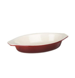 Plat à gratin ovale rouge Vogue 650ml