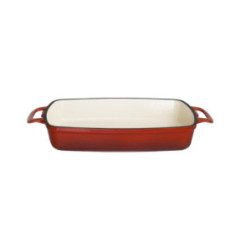 Plat en fonte rectangulaire Vogue rouge 2,8L