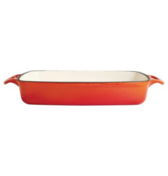 Plat en fonte rectangulaire Vogue orange 2,8L