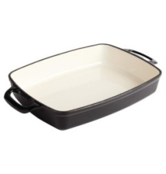 Plat en fonte rectangulaire Vogue noir 2,8L