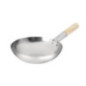 Wok fond plat en acier doux Vogue 25,4 cm