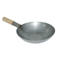 Wok en acier doux Vogue 33 cm