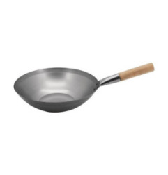 Wok en acier doux Vogue 33 cm