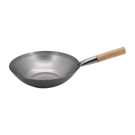 Wok en acier doux Vogue 33 cm