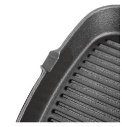 Poêle grill en fonte Vogue rainurée