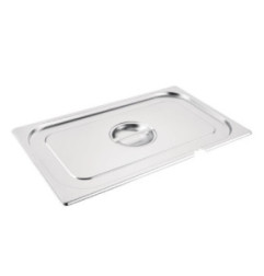 Couvercle inox GN 1/1 avec encoche Vogue