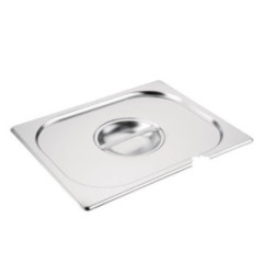 Couvercle inox GN 1/2 avec encoche Vogue