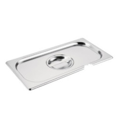 Couvercle inox GN 1/3 avec encoche Vogue