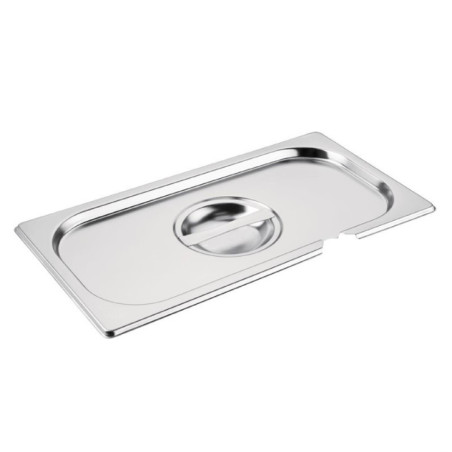 Couvercle inox GN 1/3 avec encoche Vogue