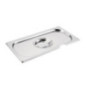 Couvercle inox GN 1/3 avec encoche Vogue