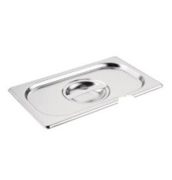 Couvercle inox GN 1/4 avec encoche Vogue