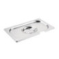 Couvercle inox GN 1/4 avec encoche Vogue