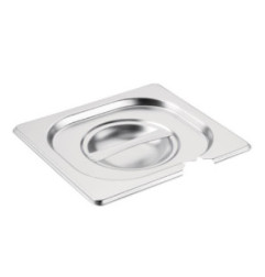 Couvercle inox GN 1/6 avec encoche Vogue