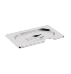 Couvercle inox GN 1/9 avec encoche Vogue