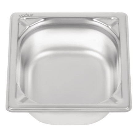 Bac inox 18/10 GN 1/6 professionnel Vogue 65mm