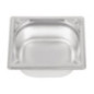 Bac inox 18/10 GN 1/6 professionnel Vogue 65mm
