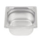 Bac inox 18/10 GN 1/6 professionnel Vogue 100mm