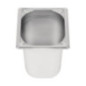 Bac inox 18/10 GN 1/6 professionnel Vogue 200mm