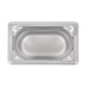Bac inox 18/10 GN 1/9 professionnel Vogue 100mm